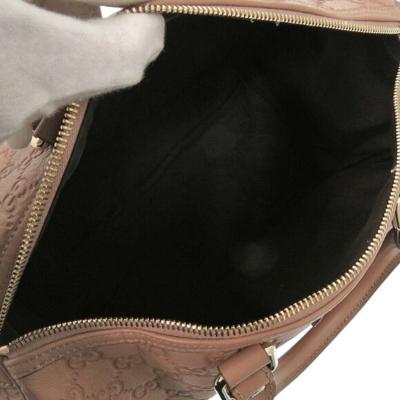 GUCCI Micro Guccissima 449646 Leather Pink Boston Bag - Picture 7 of 9